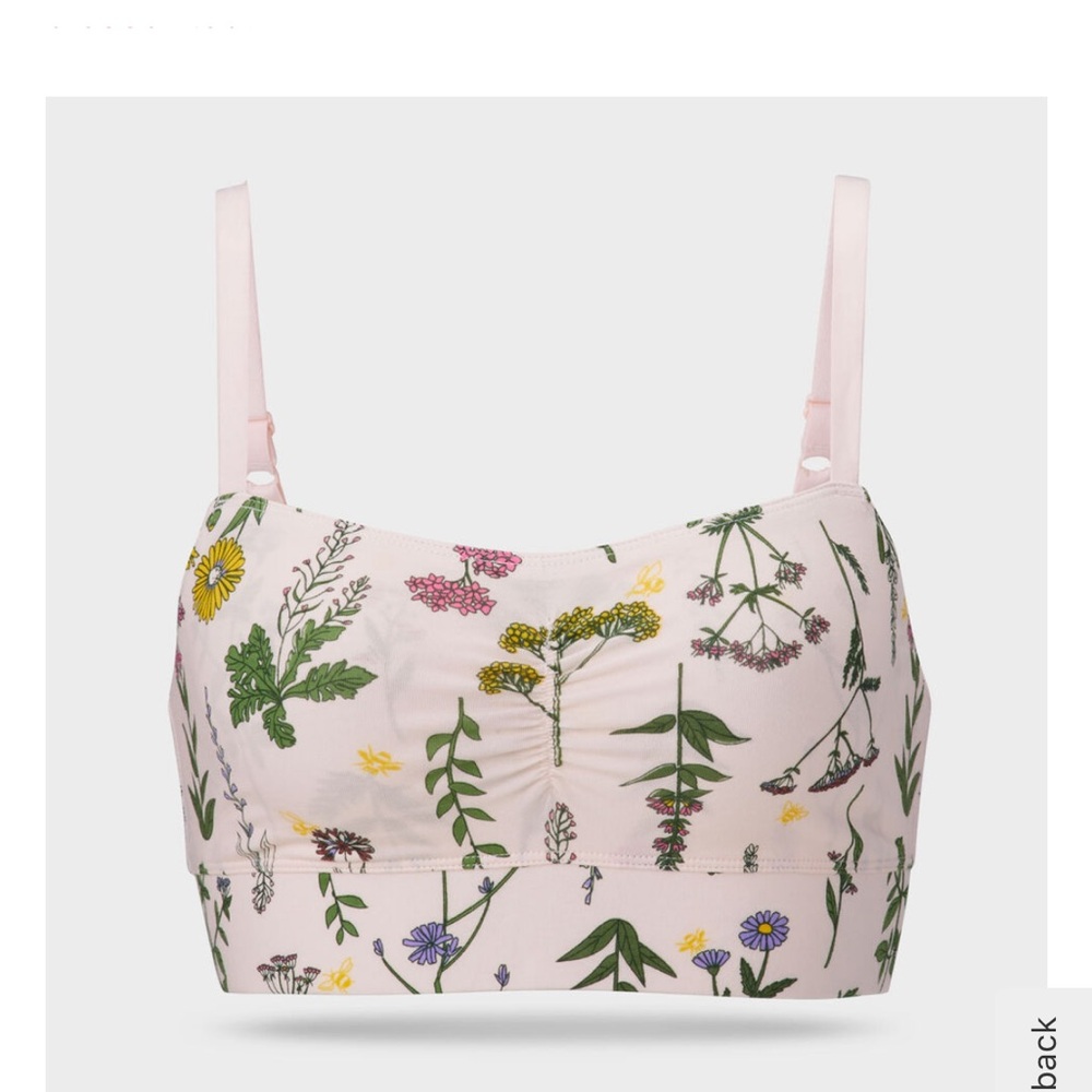 Floral Print Pink Crop Top